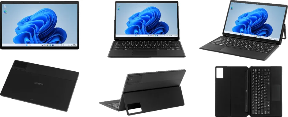 aiwa tab WS13/WS13Lの複数視点からの製品写真