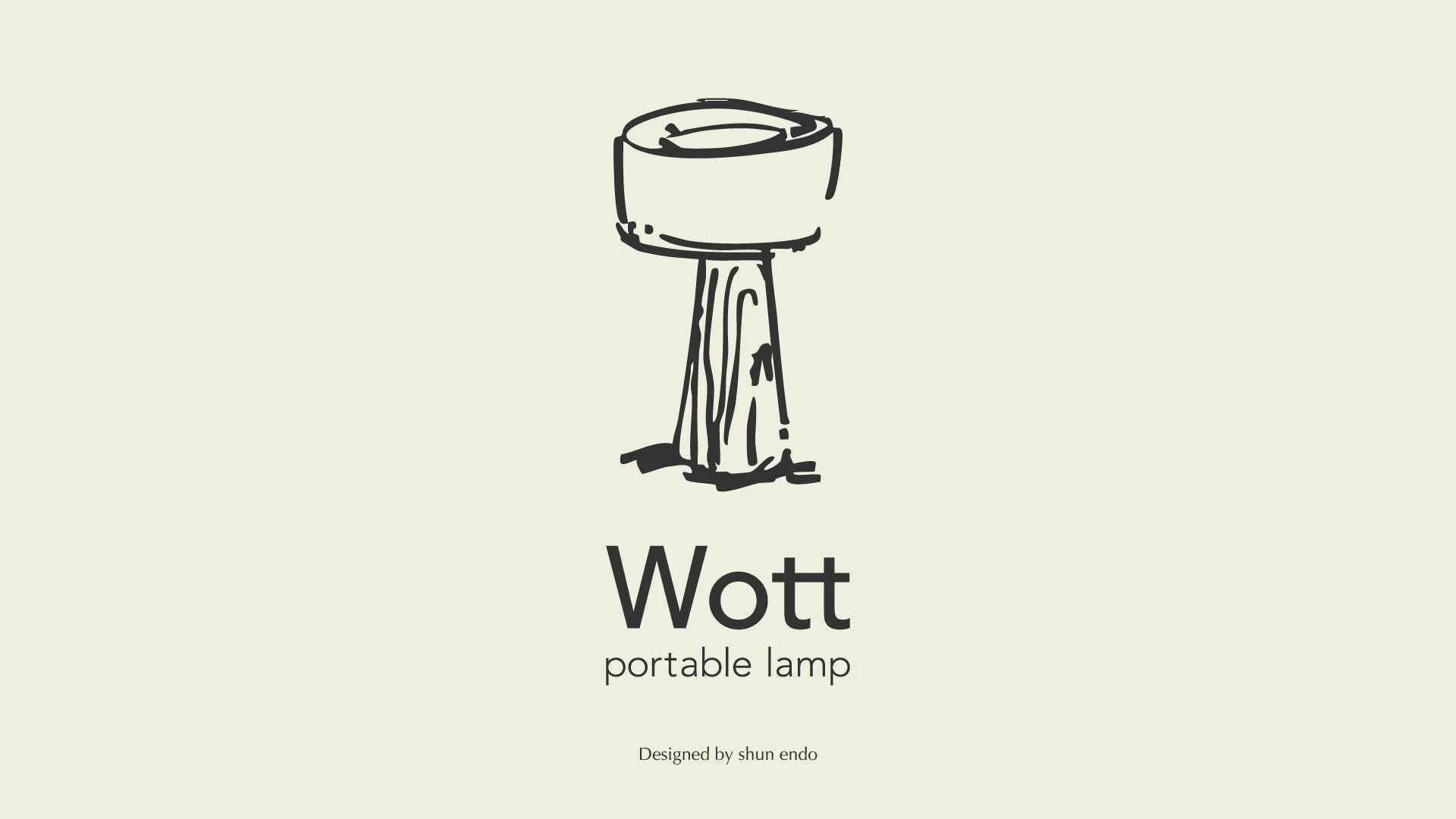 Wott portable lampデザイン画