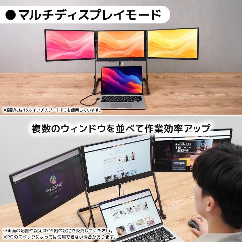 マルチディスプレイモードの利用例