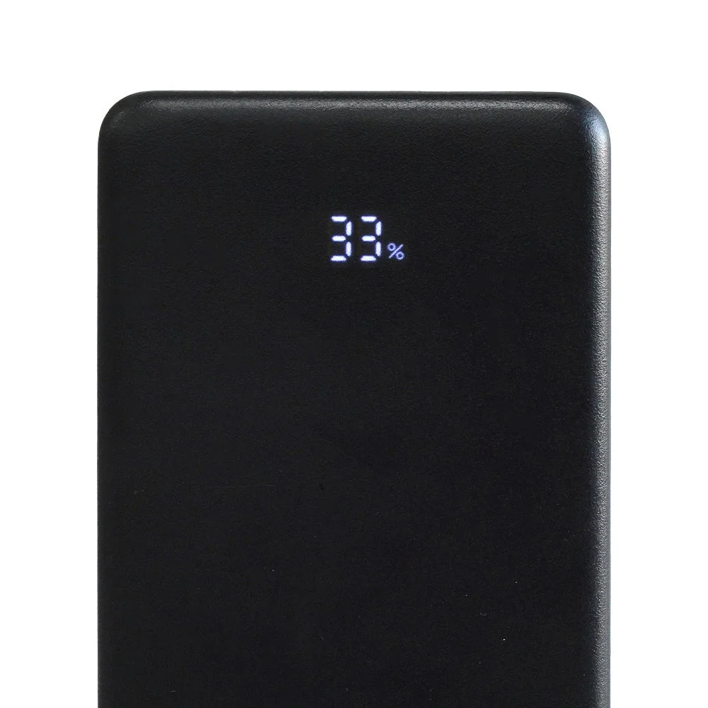 バッテリー残量33%と表示されたモバイルバッテリー