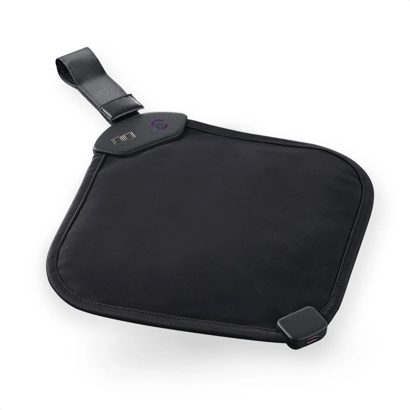 ストラップと操作部が付いた黒い電子パッド