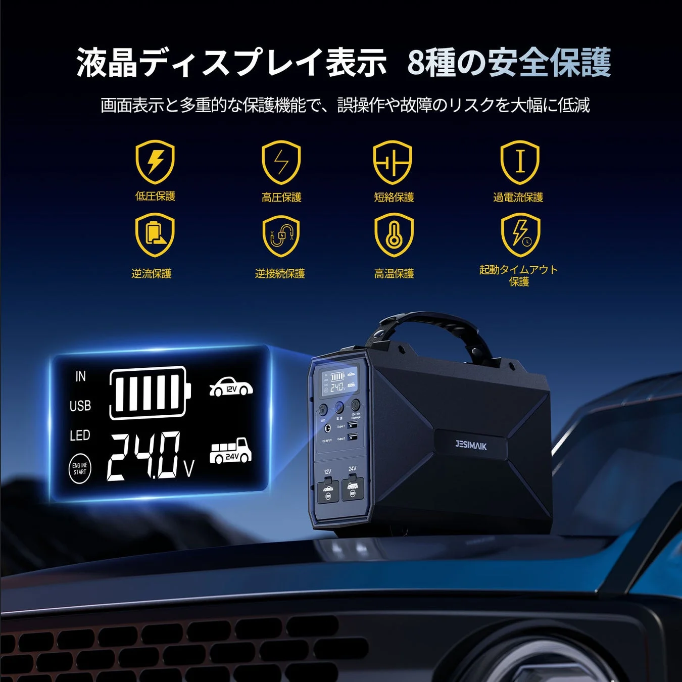 液晶ディスプレイと安全保護機能