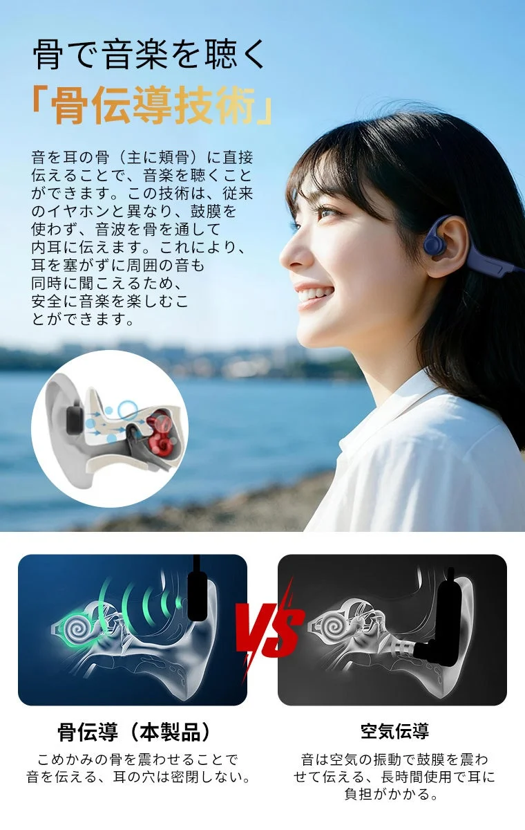 骨で音楽を聴く「骨伝導技術」