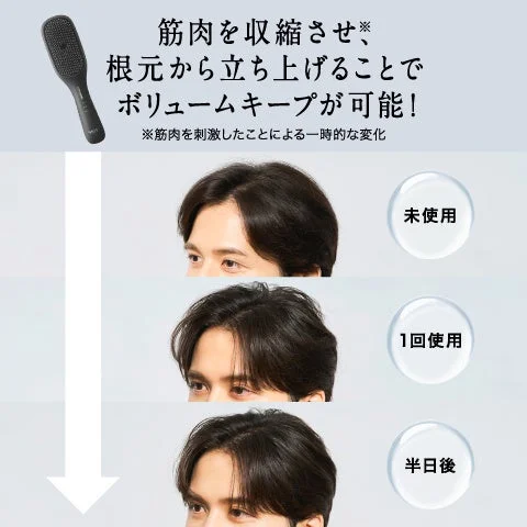 EMSによる髪のボリューム変化