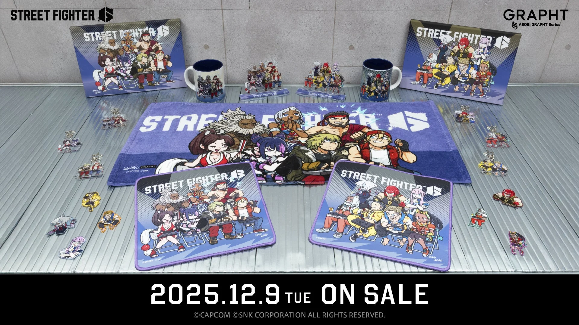 GRAPHT、「ストリートファイター6」観虐先生描き下ろし新作アイテムを12月9日より予約開始！日常に高揚感をプラス