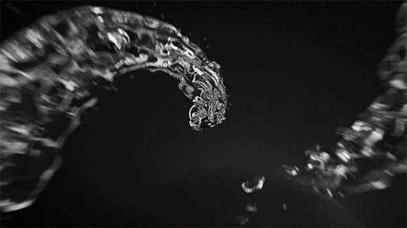 水が飛び散るイメージ