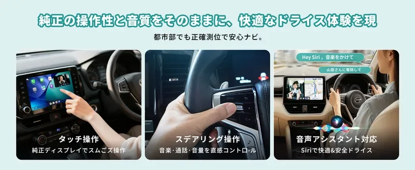 車載ディスプレイの機能を説明