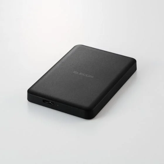 黒いポータブル外付けHDD 1TB