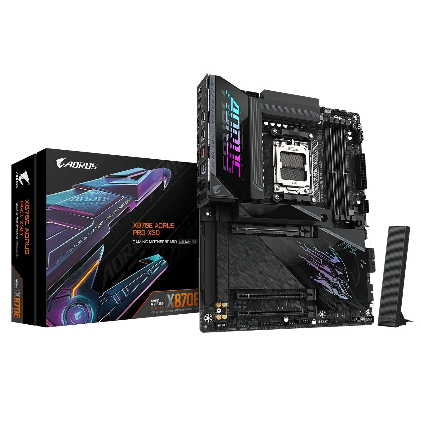 GIGABYTE、AMD X870Eチップセット搭載ATX黒色マザーボード「X870E AORUS PRO X3D」を12月19日に発売