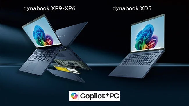 Dynabook、AI機能とセルフ交換バッテリーを搭載したCopilot+ PC「XP9」「XP6」と初のSnapdragon搭載「XD5」を12月19日より新発売!