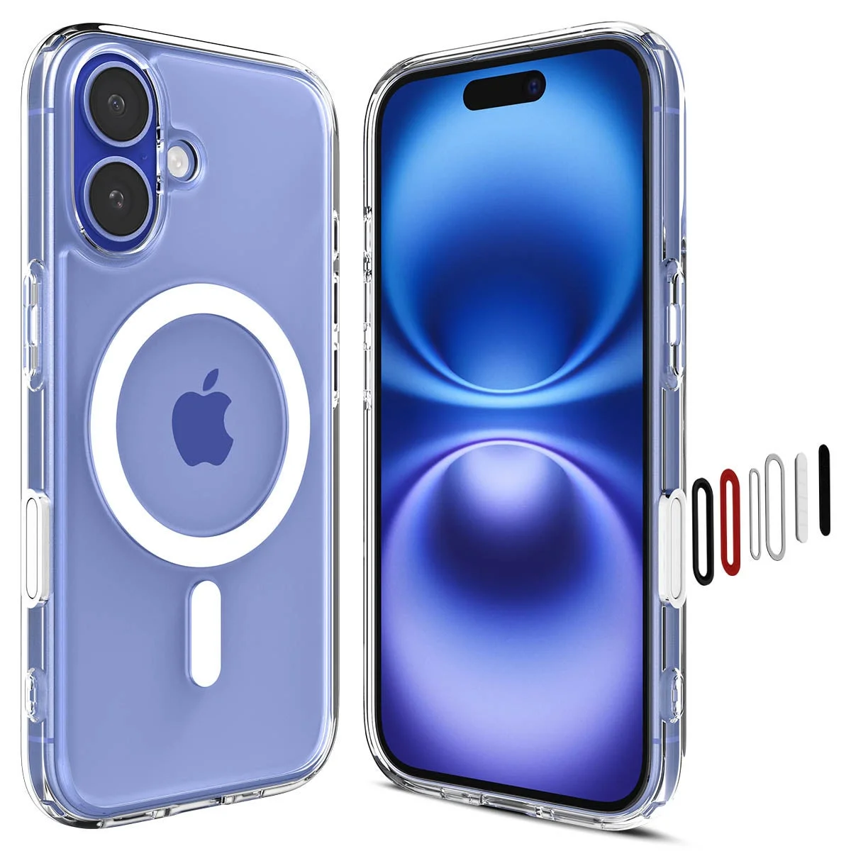 MagSafe対応クリアケースとボタンが変更できるクリアケース