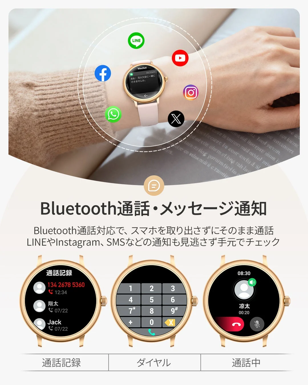 Bluetooth通話・メッセージ通知