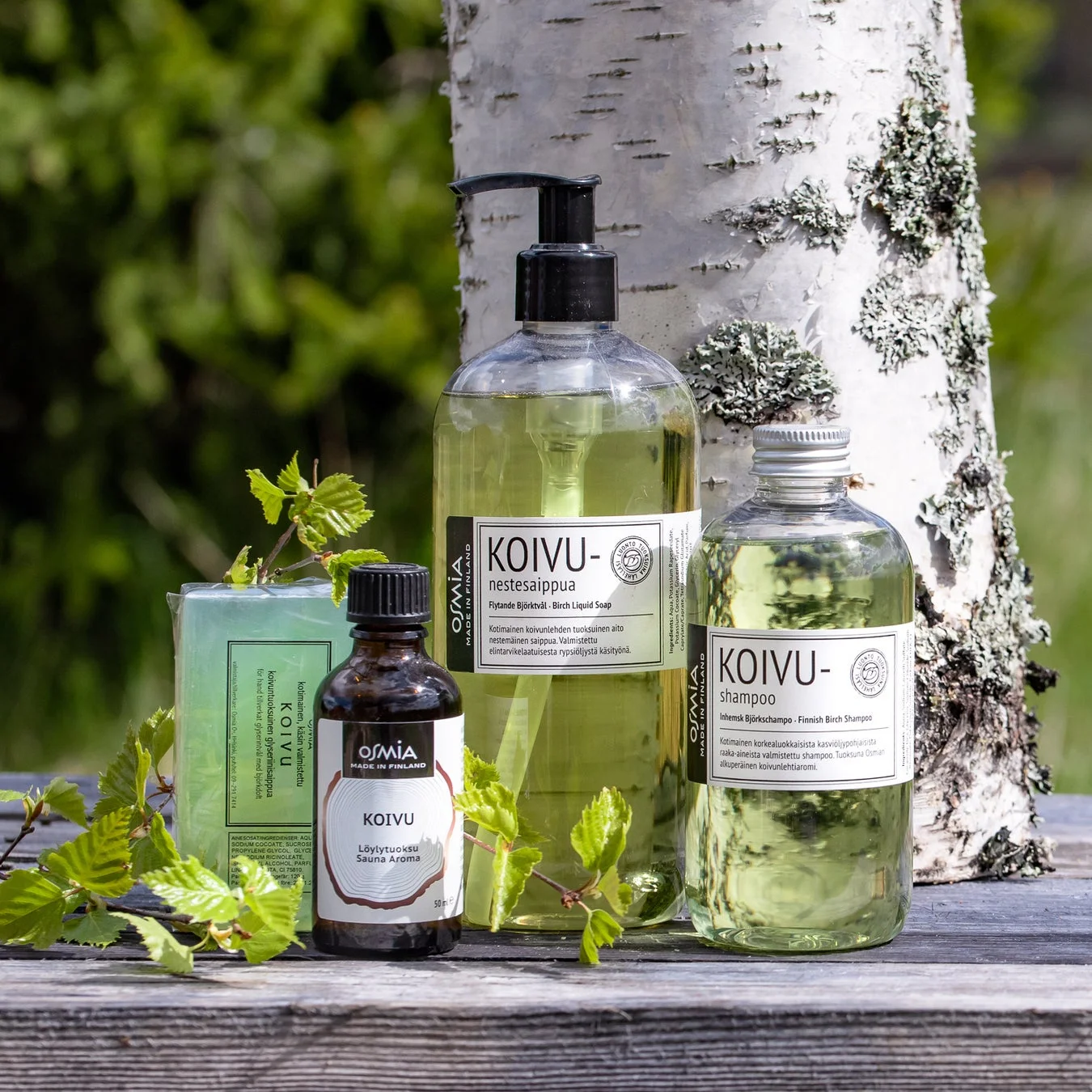 Osmiaの白樺をテーマにしたパーソナルケア製品