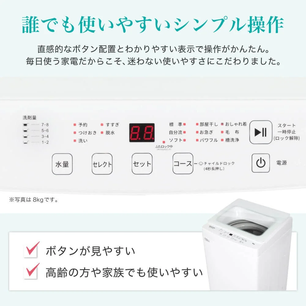 シンプル操作パネル