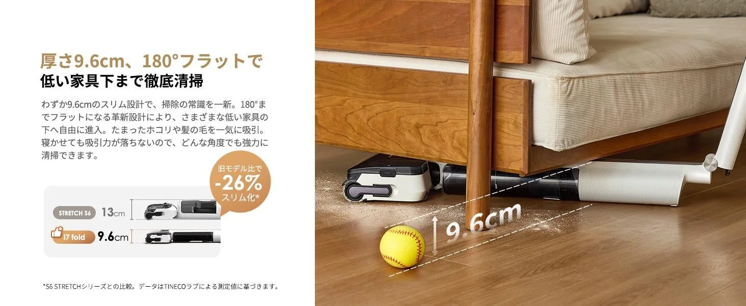 狭い隙間もお手のもの