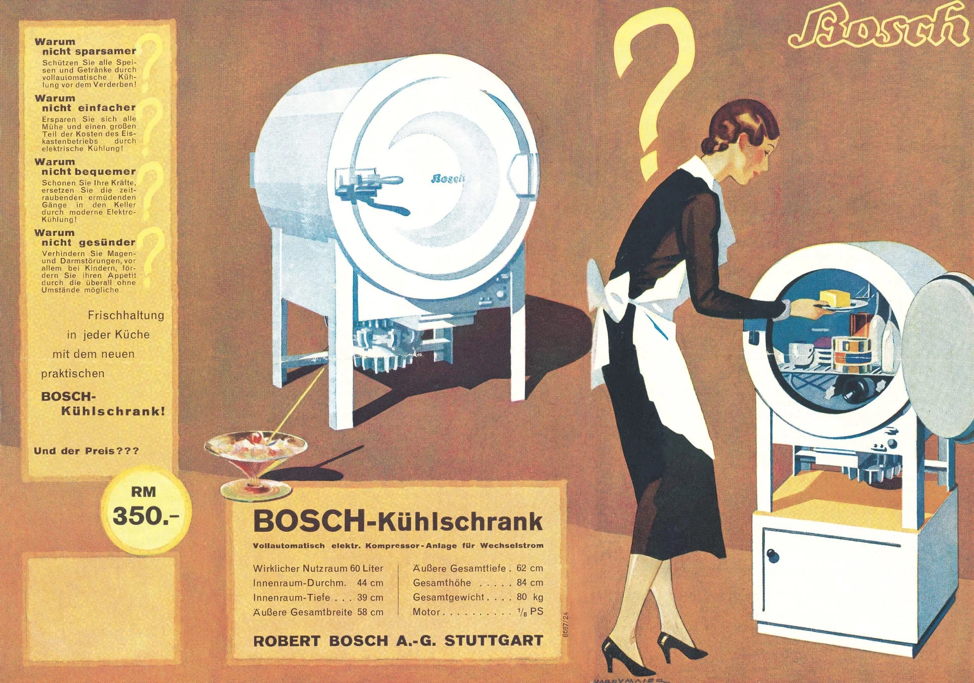 ボッシュのレトロな冷蔵庫広告