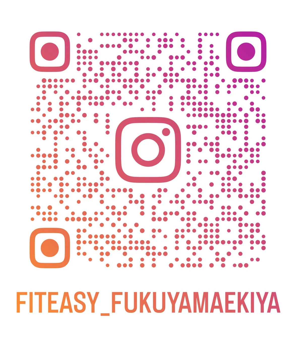 FIT-EASY 福山駅家店 Instagram QRコード