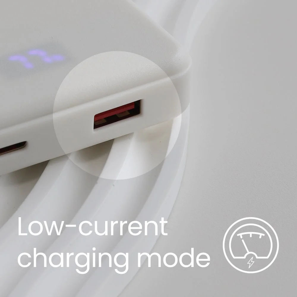 低電流充電モードを示すモバイルバッテリー