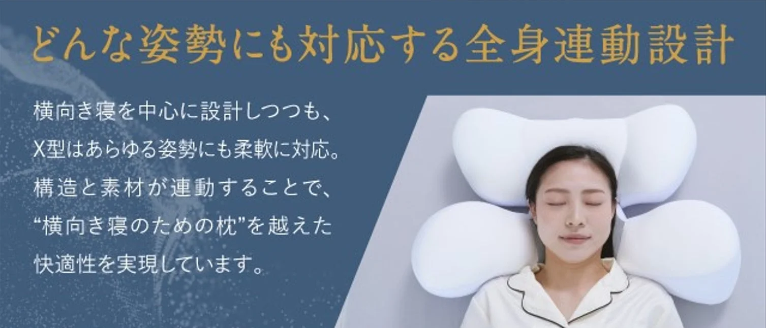どんな姿勢にも対応する全身連動設計