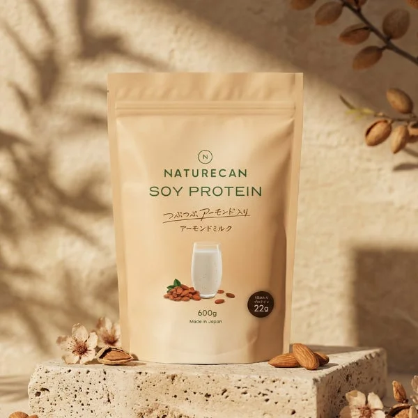 つぶつぶアーモンド入りソイプロテイン（アーモンドと花）