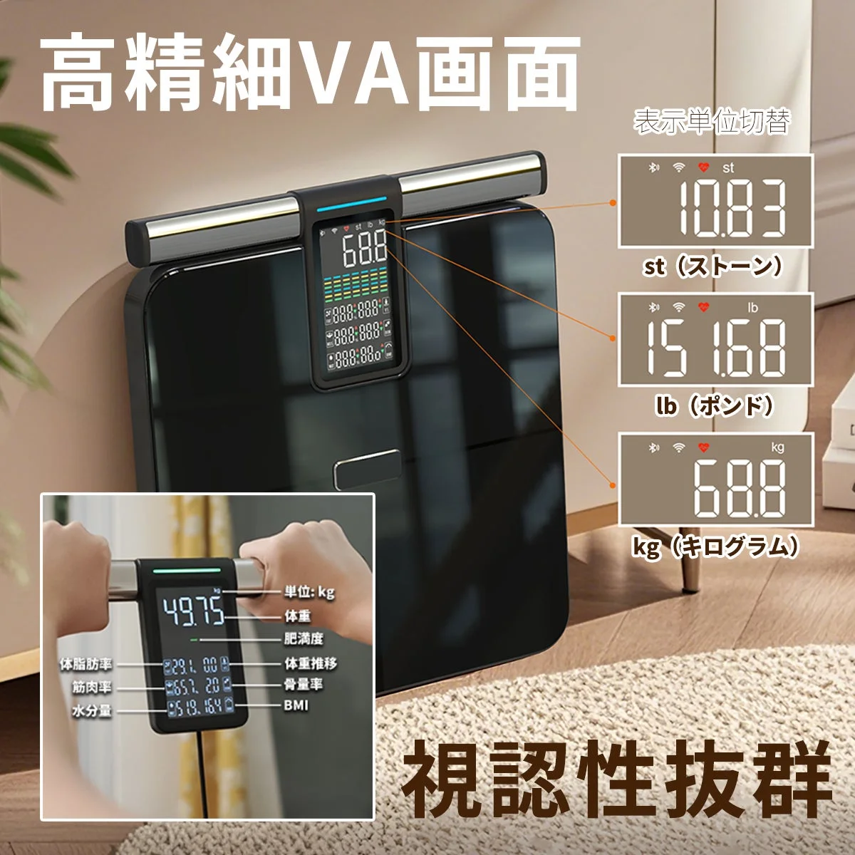 高精細VA画面表示