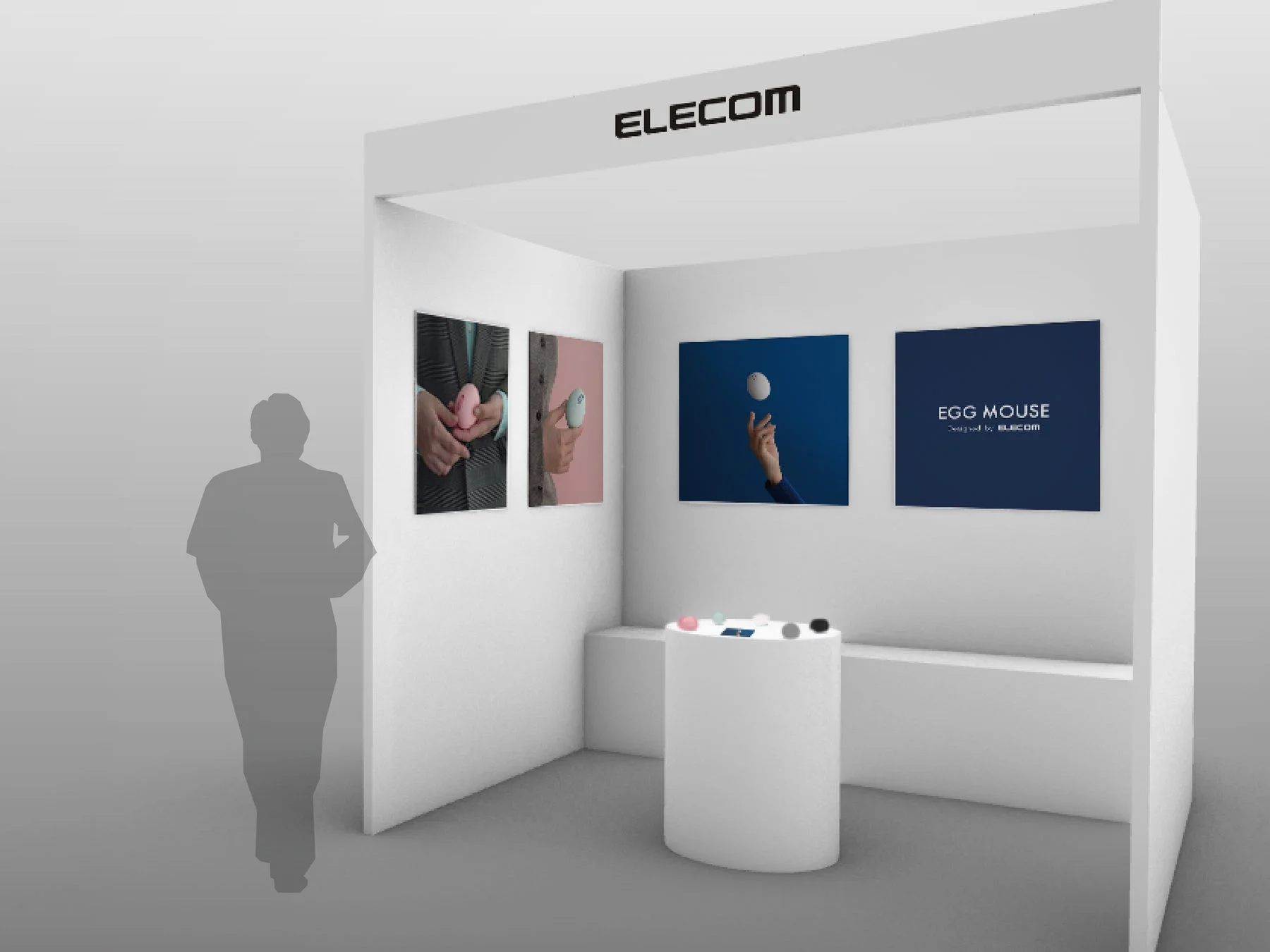 展示ブースで紹介される新しいEGG MOUSE