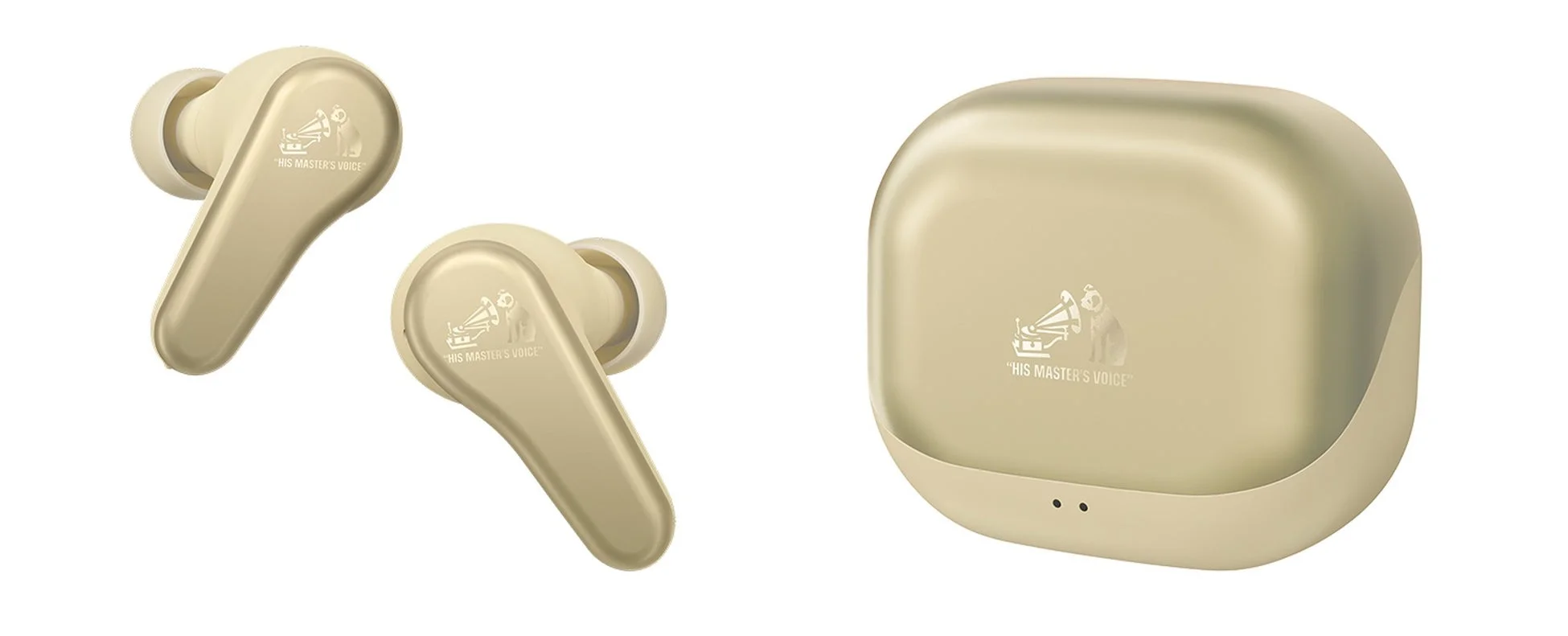 アイボリーゴールドのワイヤレスイヤホンHA-A110T
