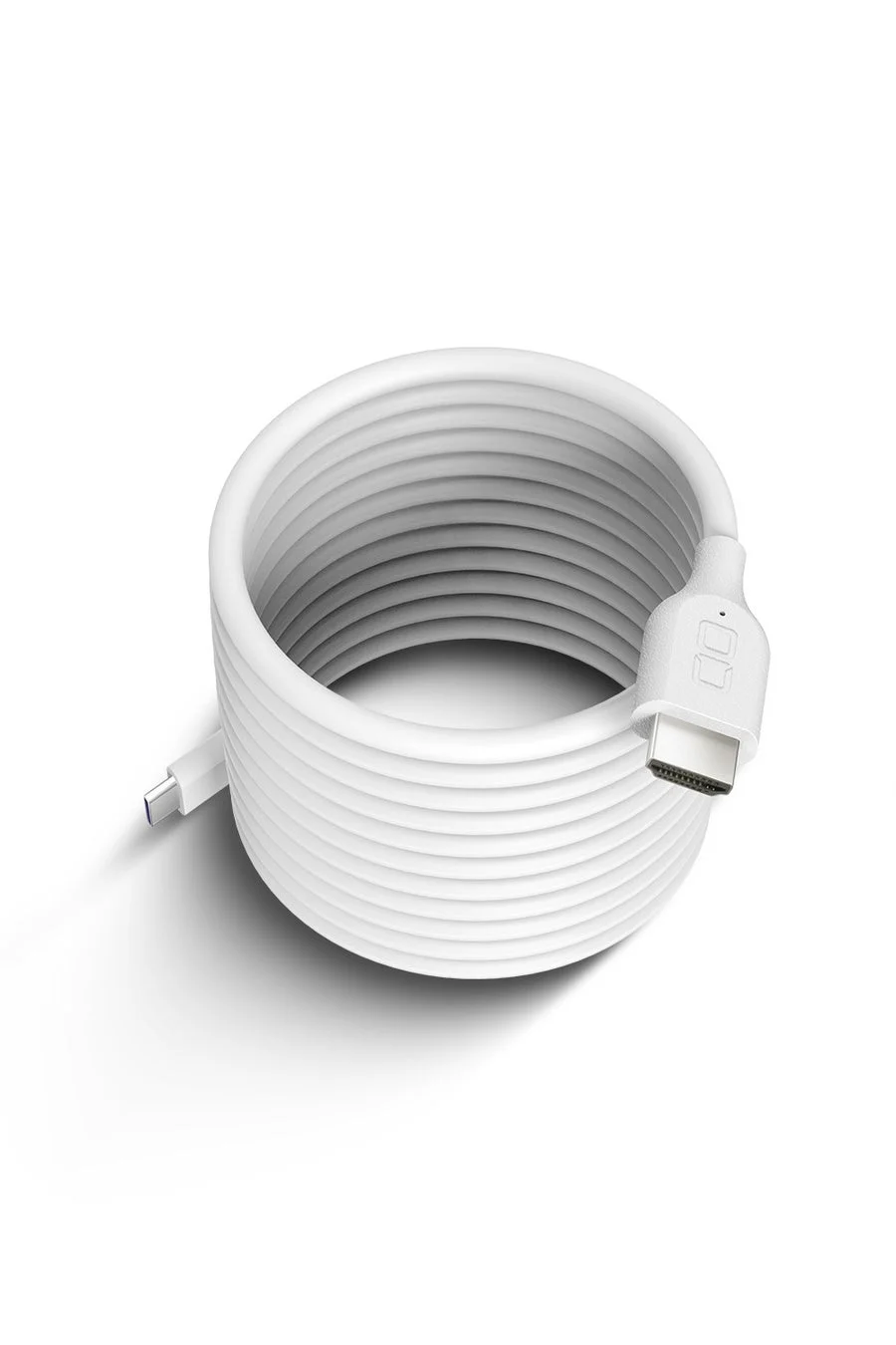 白いスパイラルシリコンケーブル