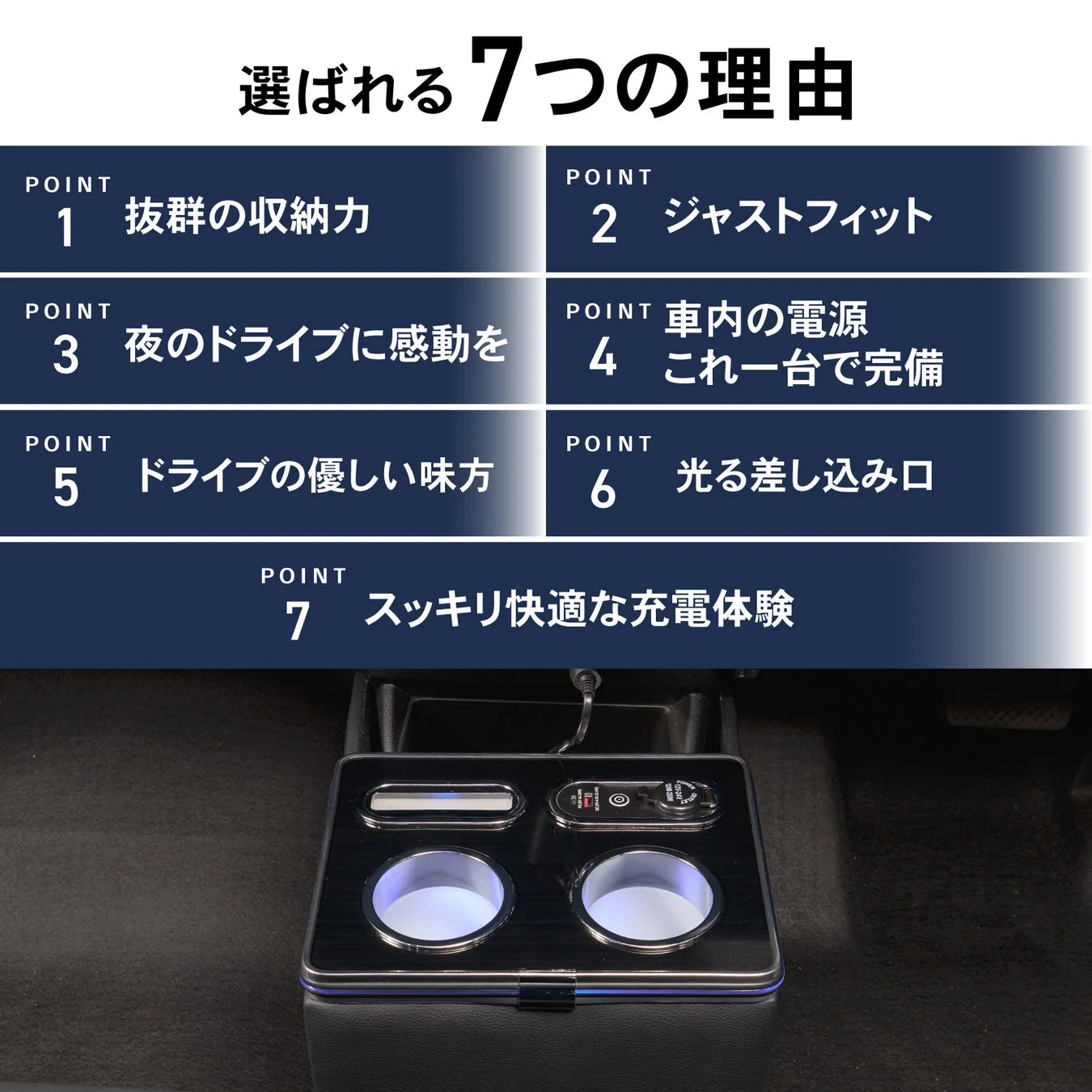N-BOX JF5/JF6専用LEDコンソールボックスの選ばれる7つの理由