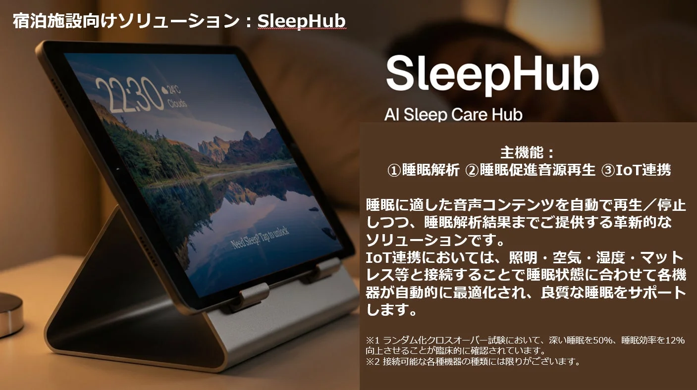 宿泊施設向けソリューション：SleepHub