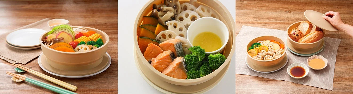 様々な蒸し料理の例