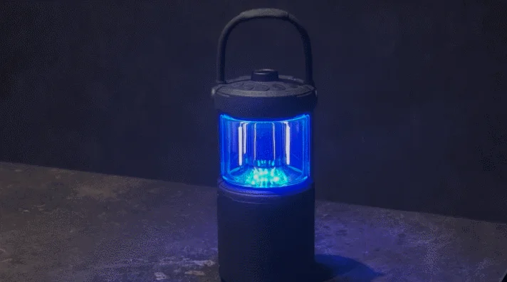ランタン,LEDライト,照明,青い光,ガジェット,アウトドア,ポータブル,ナイトシーン