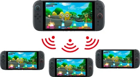 ローカル通信で遊ぶ様子