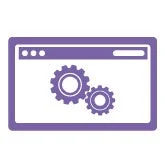 ブラウザと歯車アイコン