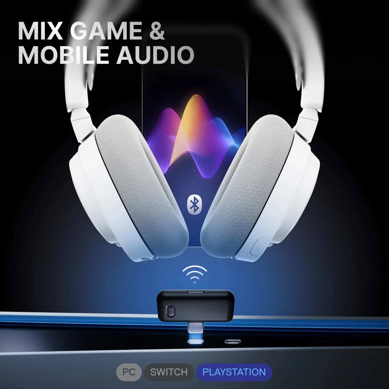 ゲームとモバイルオーディオの同時ミックス