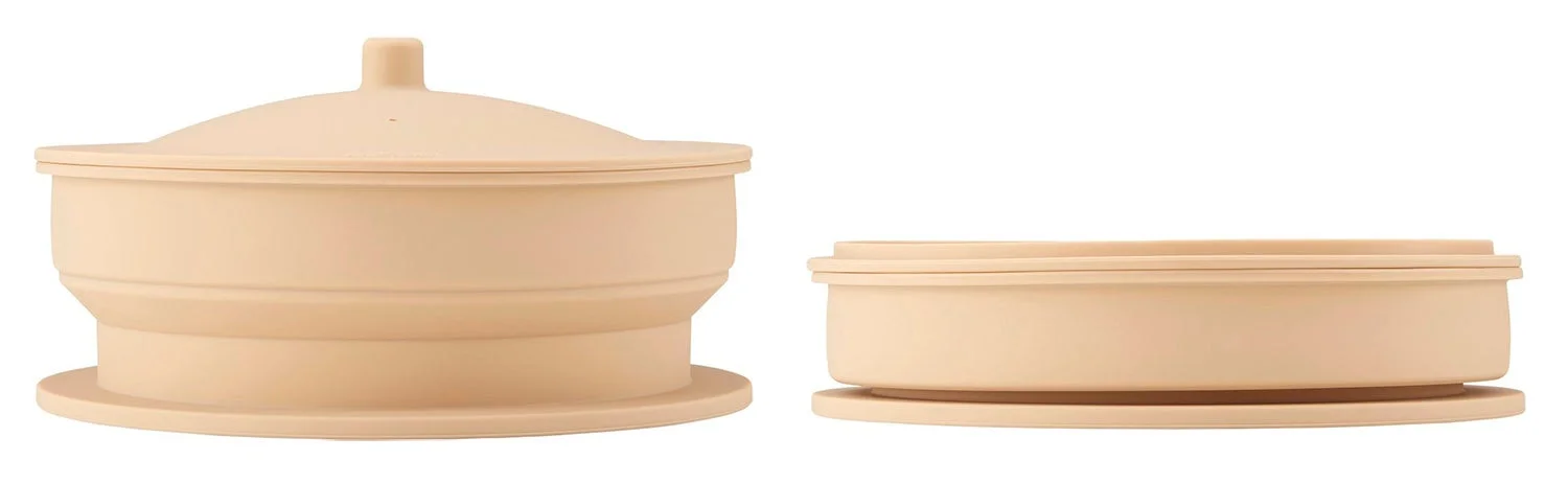 折りたたみ状態と使用状態の比較