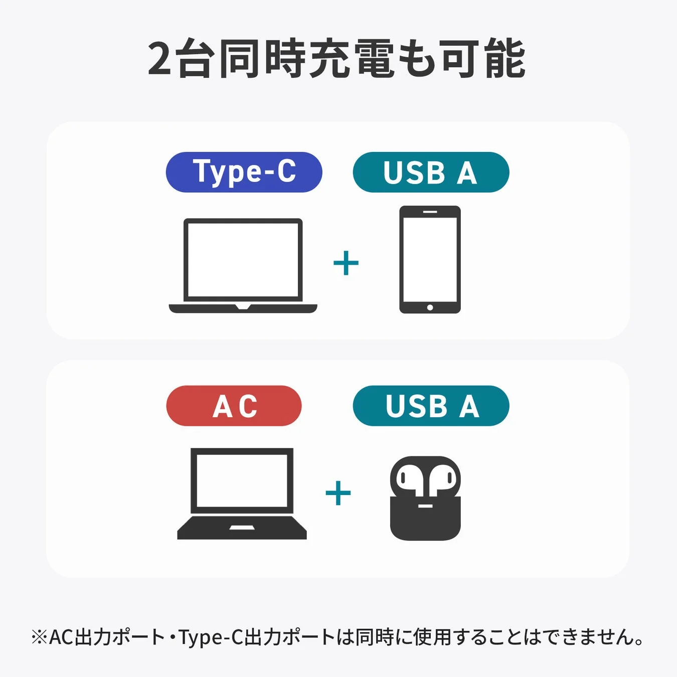 2台同時充電も可能