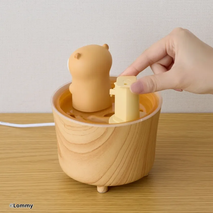 湯口パーツを回して加湿量を調整