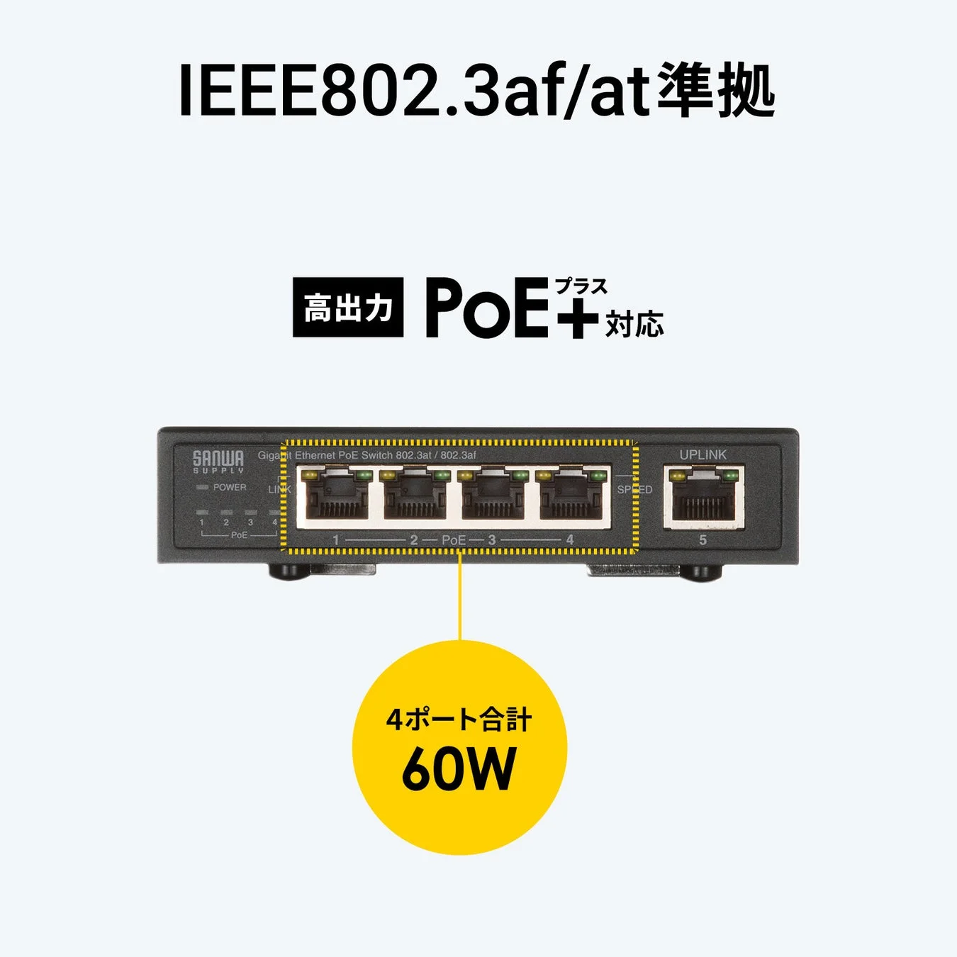 PoE+高出力対応