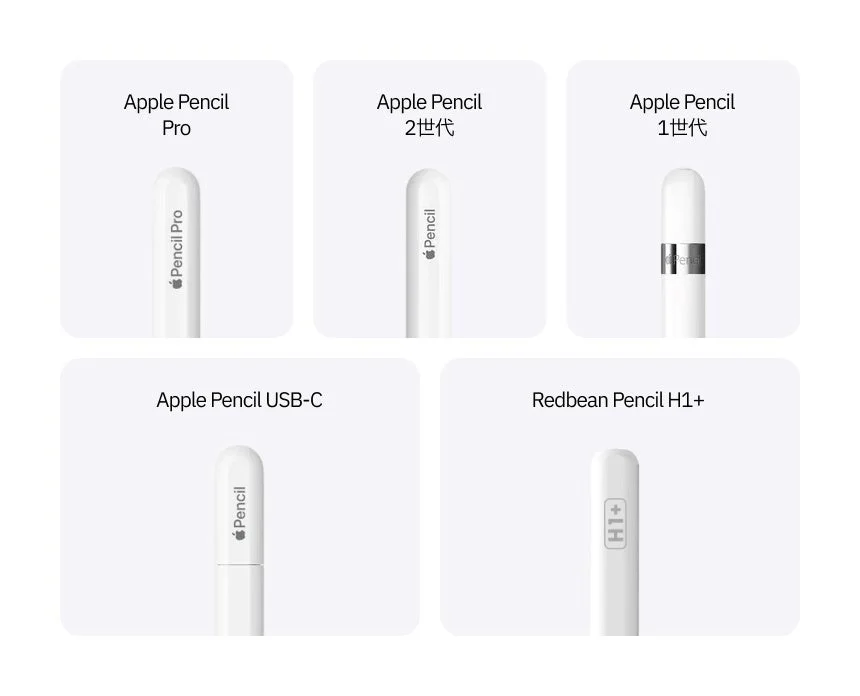 Apple PencilとRedbean Pencil H1+の比較