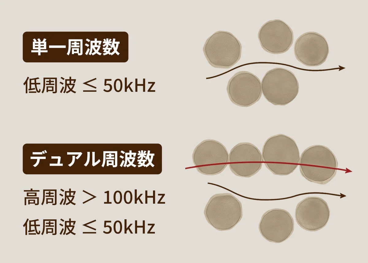 単一周波数 デュアル周波数