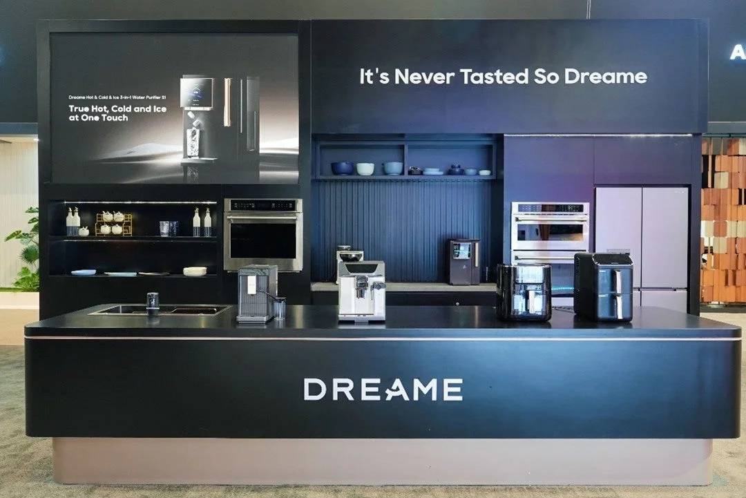 Dreameブランドのモダンなキッチン家電の展示ブース