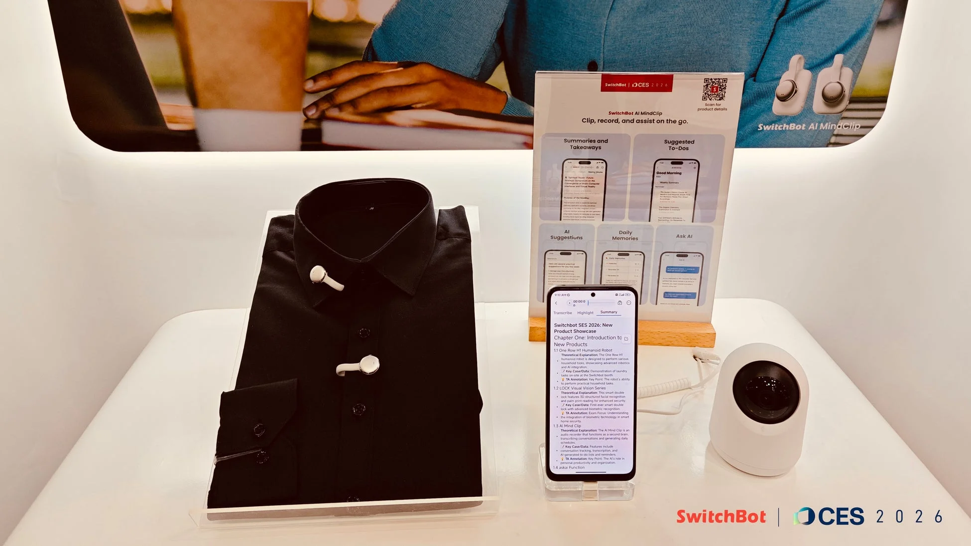 SwitchBot | CES 2026, SwitchBot AI MindClip