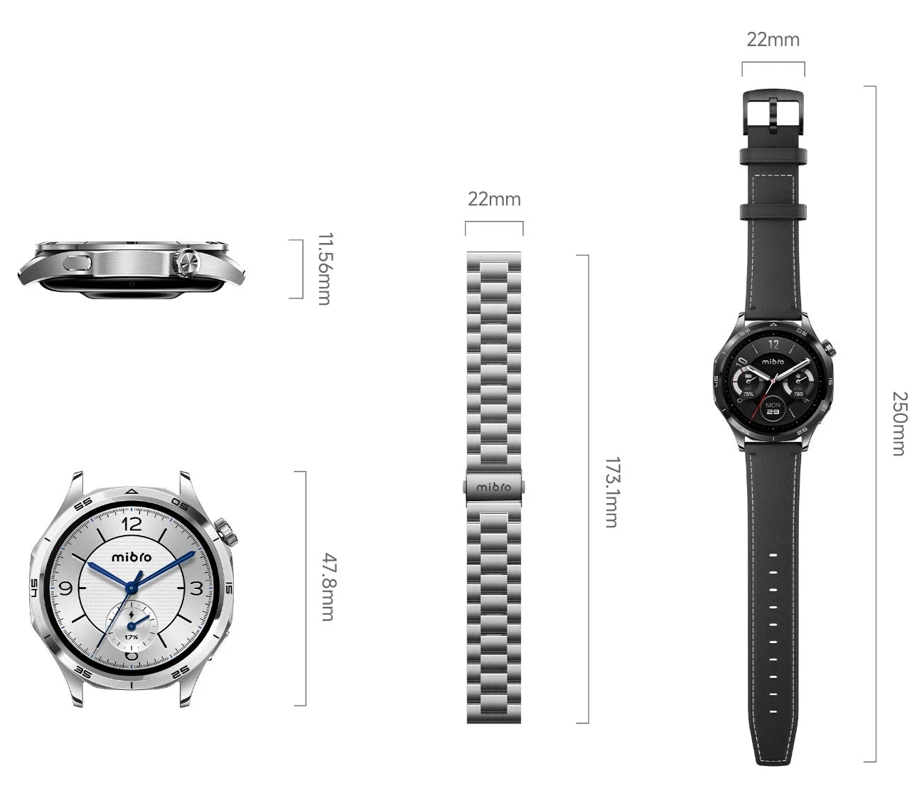 Mibro Watch GT サイズ・素材詳細