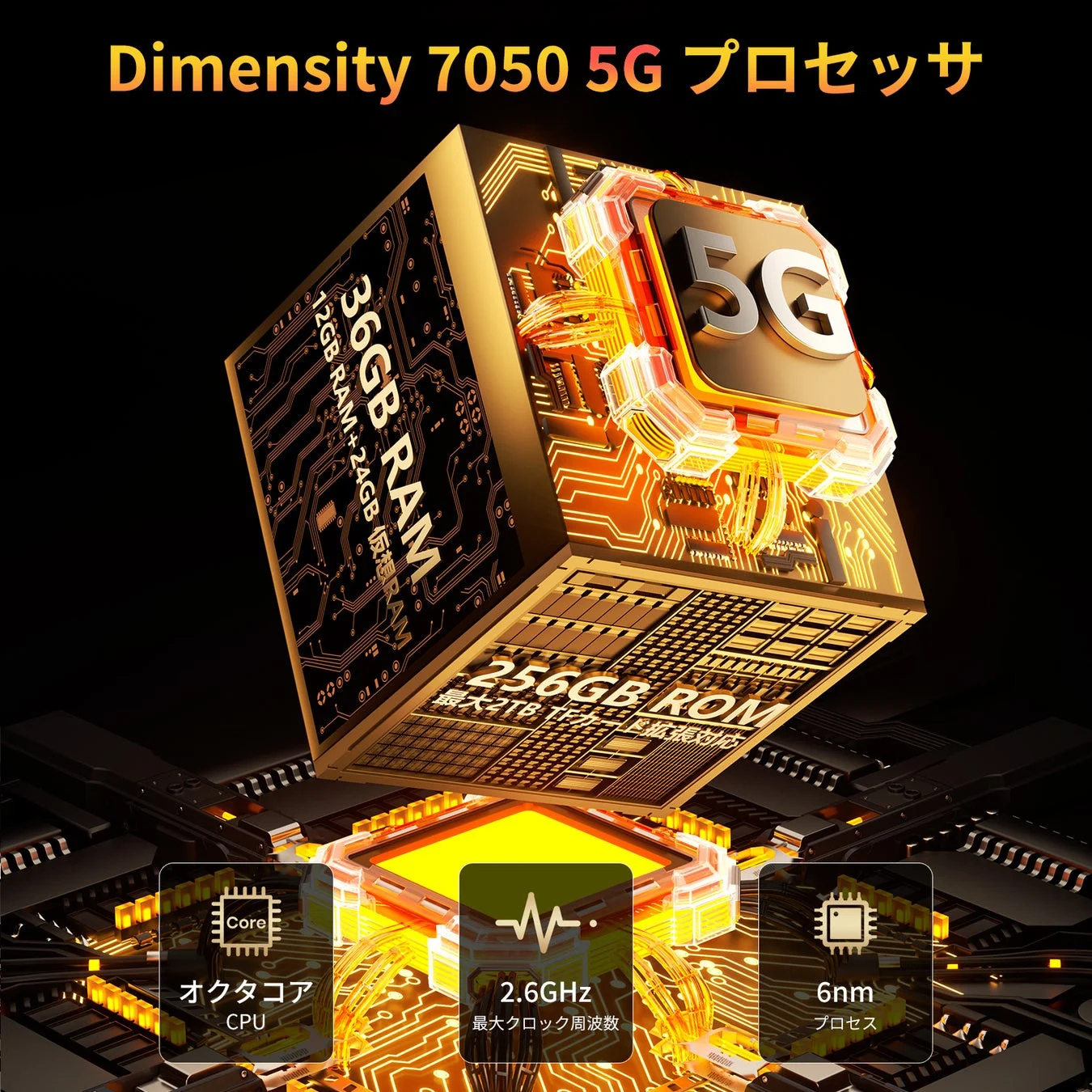 Dimensity 7050 5G プロセッサ搭載