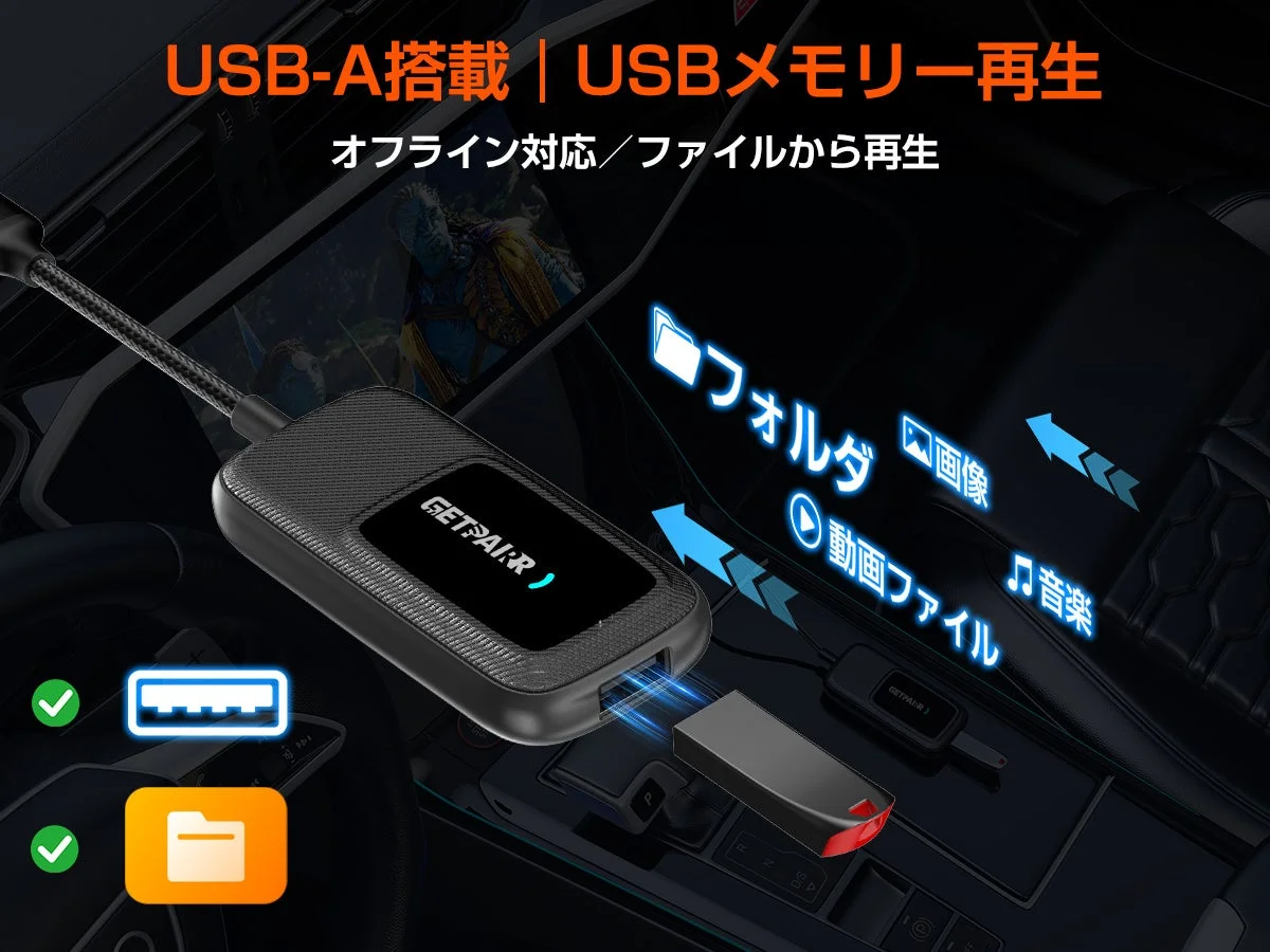 USBメモリからメディアを再生するインターフェース