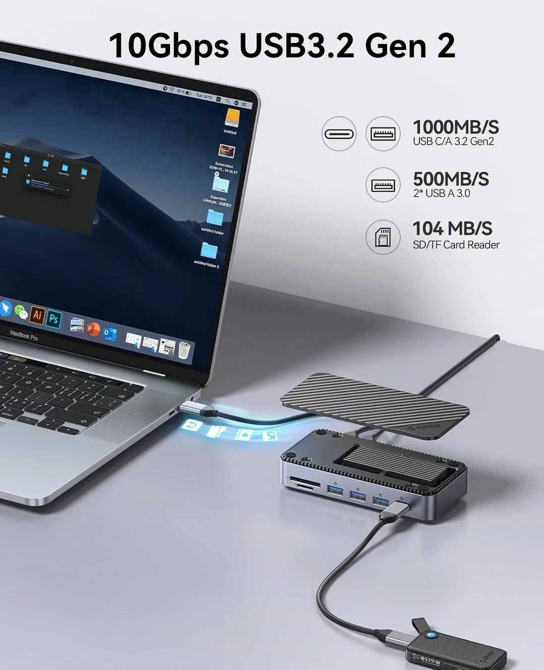 ORICO 12-in-1 USB C ハブ M.2 SSDケースが特別割引セールを開始!10Gbps超高速転送の多機能ドッキングステーション