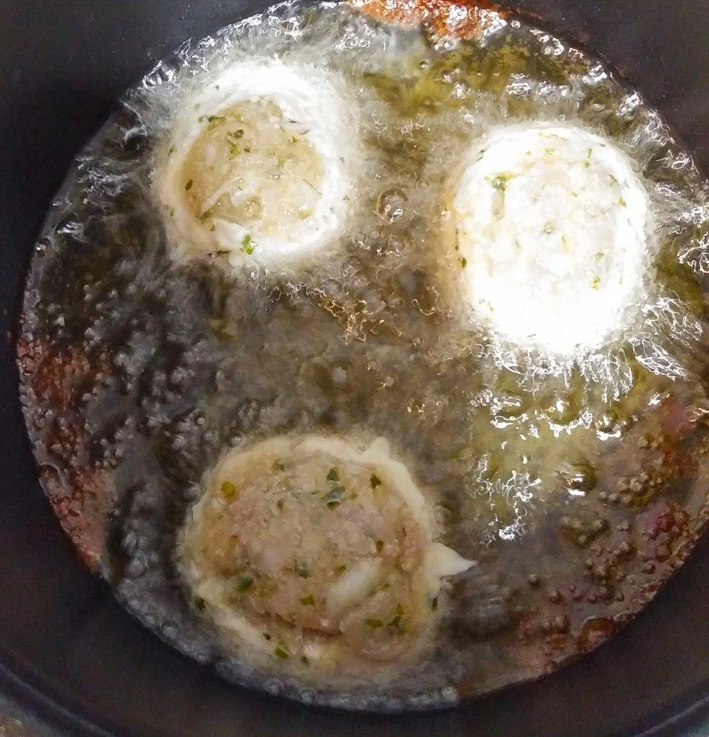 調理中の揚げ物