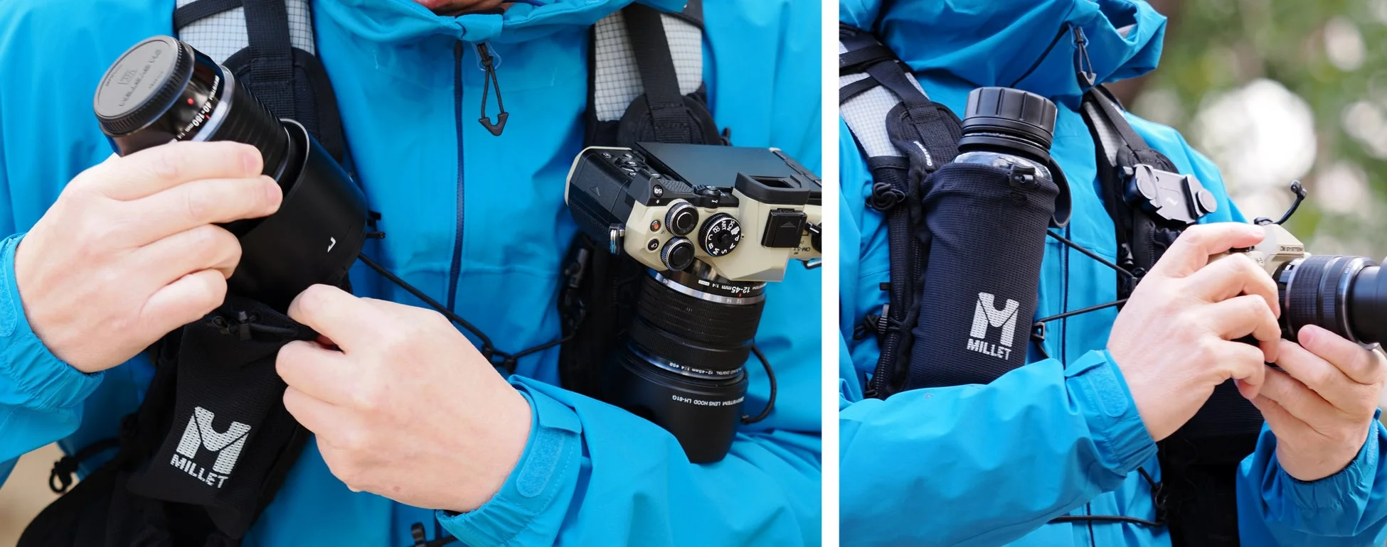 使用イメージ、カメラを操作する手元