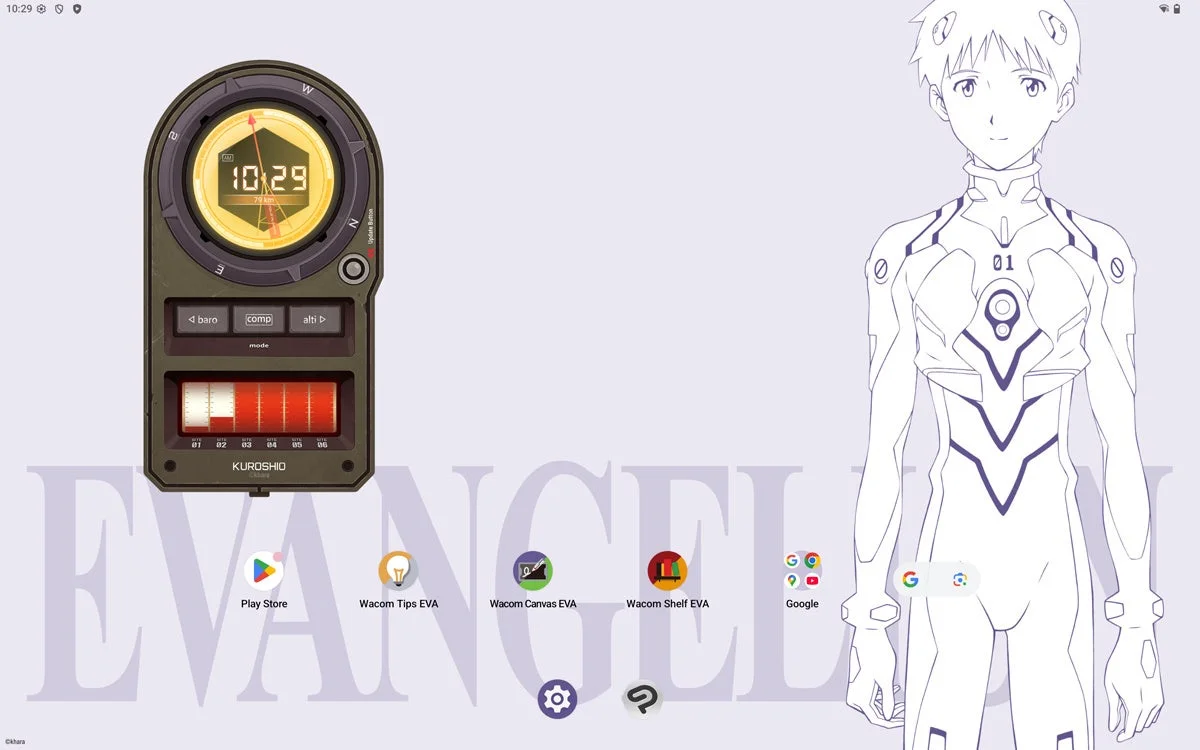 エヴァンゲリオンをテーマにしたホーム画面